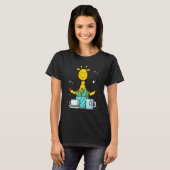 T-shirt Cute Namaste Giraffe Do Yoga Gardening Coffee (Devant entier)