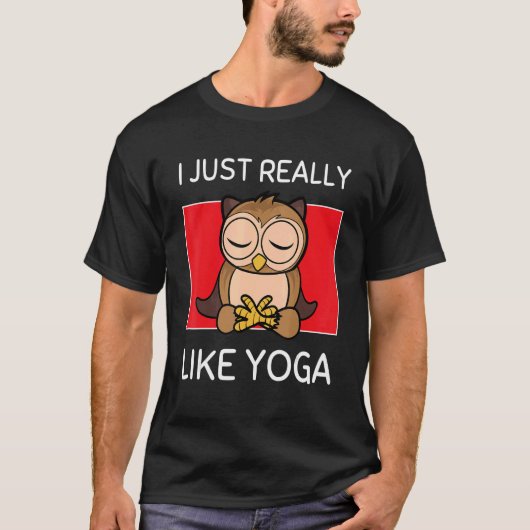 T-shirt Cute Namaste Owl J'Aime Vraiment Les Pilates De Yo (Devant)