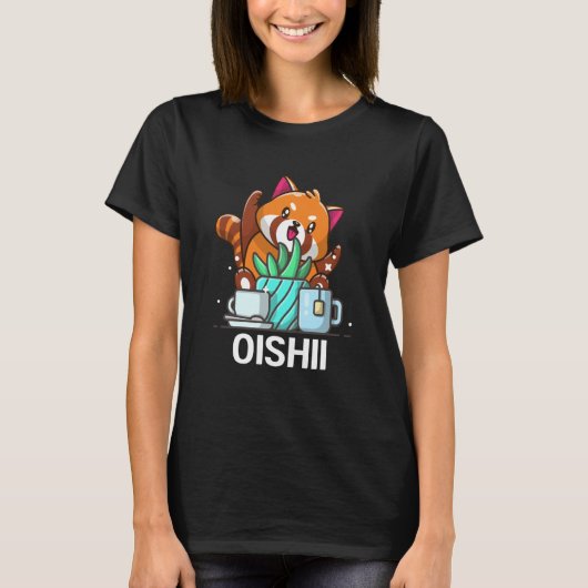 T-shirt Cute Namaste Red Panda Do Yoga Gardening Coffee (Devant)