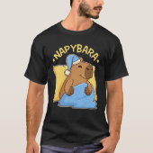 T-shirt Cute Napping Capybara Pyjama  Nappybara (Devant)