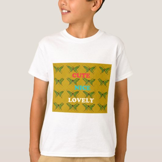 T-shirt Cute Nie Beau Papillon Vintage.png (Devant)