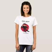 T-shirt Cute Ninja Black & Red Anniversaire de enfant Part (Devant entier)