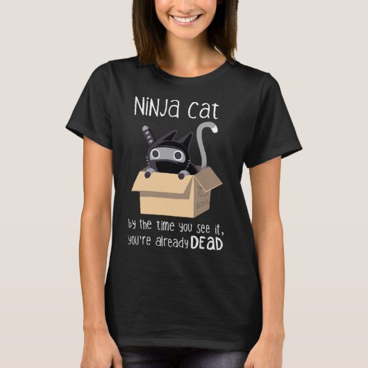 T-shirt Cute Ninja Cat (Devant)