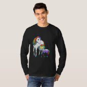 T-shirt Cute Nonbinary Et Genderqueer Unicorn Mama (Devant entier)