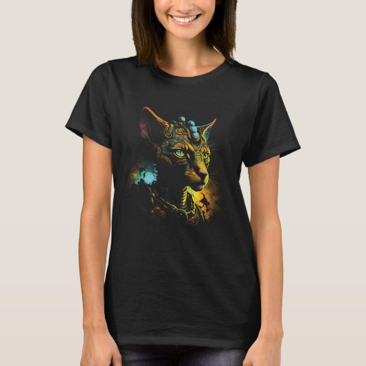 T-shirt Cute Ocicat Cat Egyptian Pharaoh Ocicat Cat (Devant)