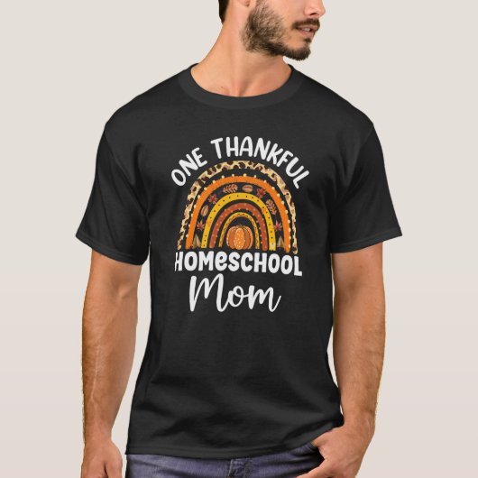 T-shirt Cute One thankful homeschool mama autumn Back to H (Devant)