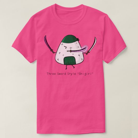 T-shirt Cute Onigiri Cosplay Zoro (Design devant)