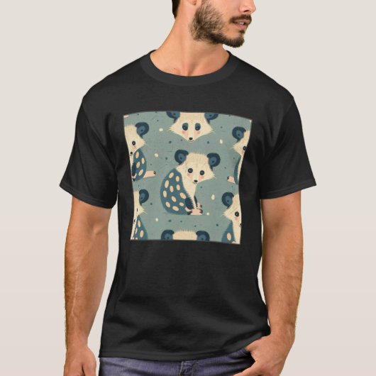 T-shirt Cute Opossum Illustration Unique Tiny Women Men Ki (Devant)