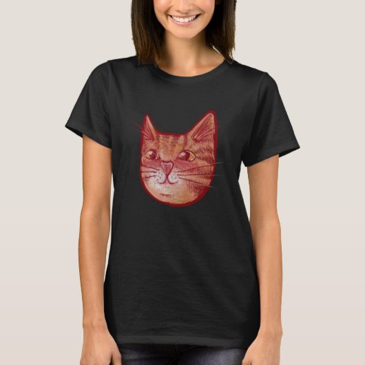 T-shirt Cute orange kitty cat (Devant)