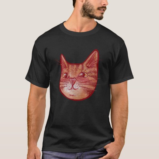 T-shirt Cute orange kitty cat (Devant)