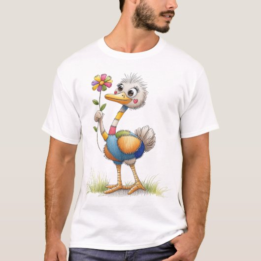 T-shirt Cute Ostrich (Devant)