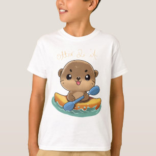 T-shirt Cute Otter Kayaking