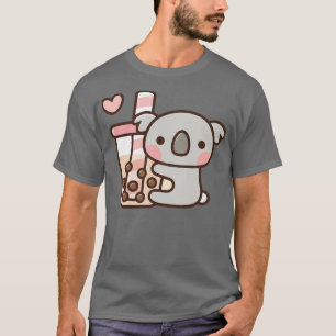 T-shirt Cute Ours Koala Et Thé À Bulle