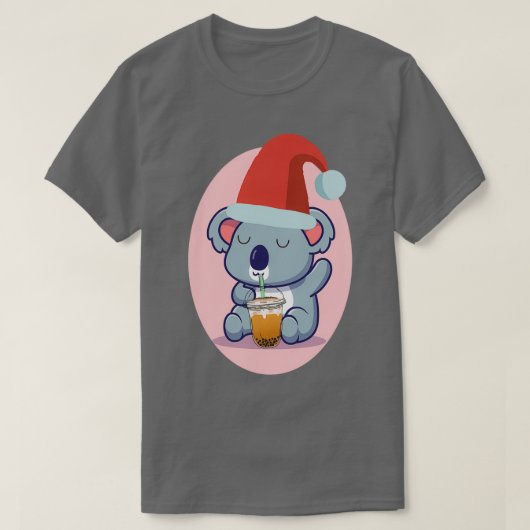 T-shirt Cute Ours Koala Et Thé Buble 3 (Design devant)