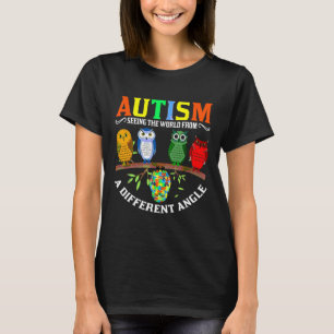 T-shirt Cute Owl Couleur Puzzles Sensibilisation sur l'aut