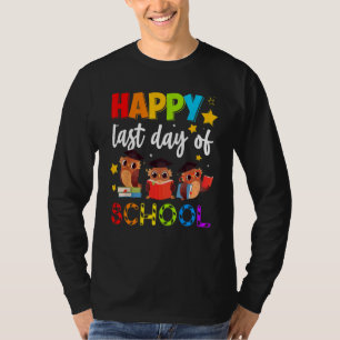 T-shirt Cute Owl Joyeux Joyeux Jour De L'Enseignant Étudia