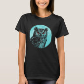 T-shirt Cute Owl Moon Nature Faune Forêt Animaux Pullo (Devant)
