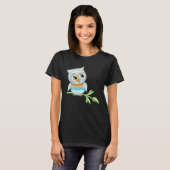 T-shirt Cute owl motif bird print for man woman child (Devant entier)