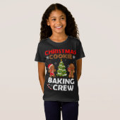 T-Shirt Cute pain d'épices Noël Cookie Baking Crew (Devant entier)