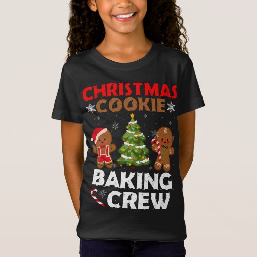 T-Shirt Cute pain d'épices Noël Cookie Baking Crew (Devant)