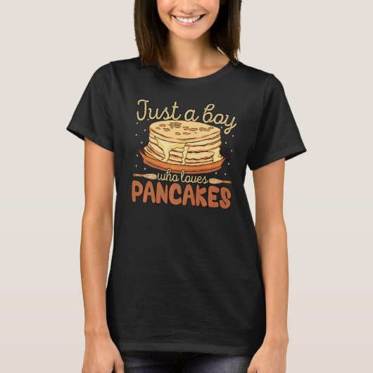 T-shirt Cute Pancake Art Hommes Garçons Pancake Maker Flap (Devant)
