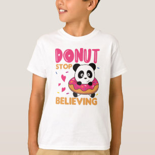 T-shirt Cute Panda Animaux Amusants En Pun De Donut