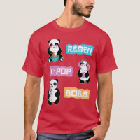 Cute Panda Anime Ramen K Pop Boba Bubble Tea Femme