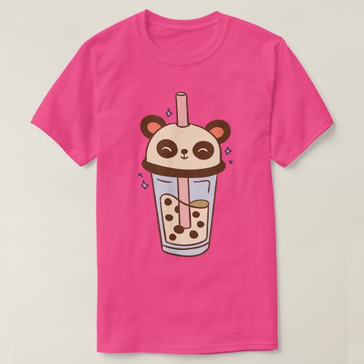 T-shirt Cute Panda Bubble Tea Kawaii Outfit Bubble Tea (Design devant)