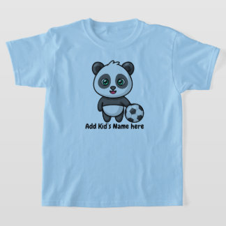 T-shirt Cute Panda Football Football personnalisé nom enfa