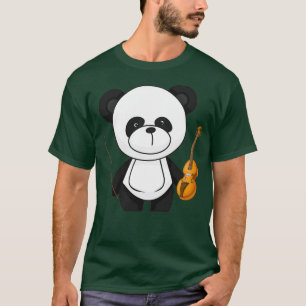 T-shirt Cute Panda jouant à des enfants violon