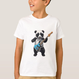T-shirt Cute Panda Jouer Guitare, Musique Panda Amateurs
