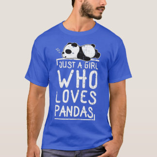 T-shirt Cute Panda Juste une fille qui aime les pandas (8)