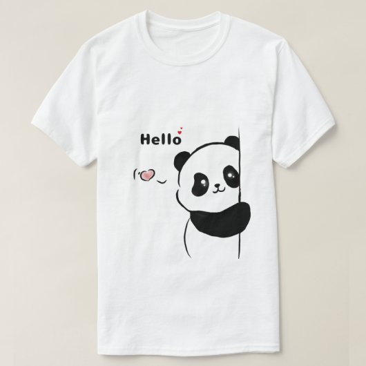 T-shirt Cute Panda Look | Graphique animal amusant (Design devant)