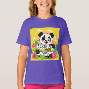 T-shirt Cute Panda "Passez Une Journée Pandastique"