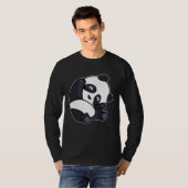 T-shirt Cute Panda Stretches Sleepy Panda for Children (Devant entier)
