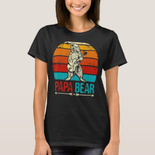 T-shirt Cute Papa Bear Rétro Vintage Fête des Pères Papa G
