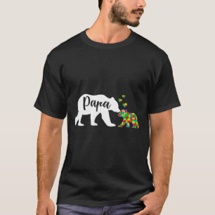 T-shirt Cute Papa Bear Sensibilisation sur l'autisme Famil
