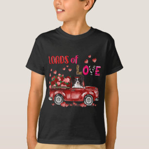 T-shirt Cute Papillon Chien conduisant Camion Rouge Heureu