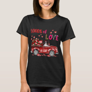 T-shirt Cute Papillon Chien conduisant Camion Rouge Heureu