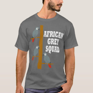 T-shirt Cute Parrot African Grey Squad animal ironique