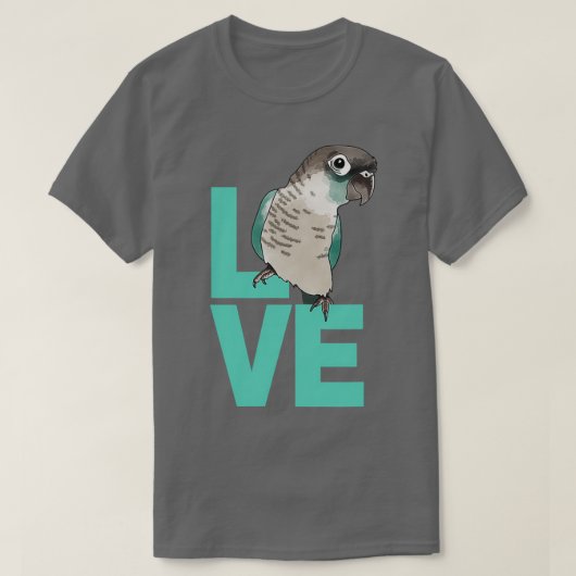T-shirt Cute Parrot Aimer Bleu Jouer Conure (Design devant)