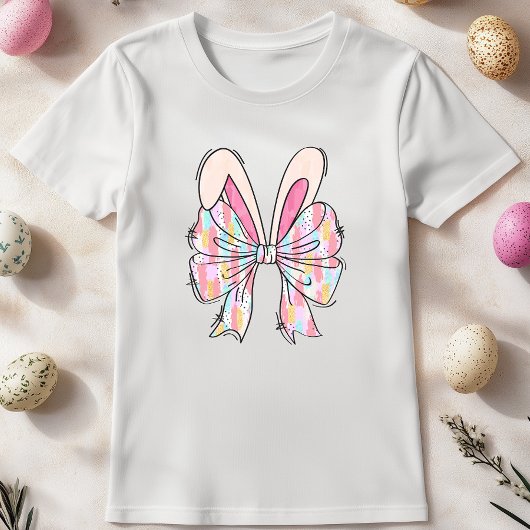 T-shirt Cute Pastel Bunny Bow