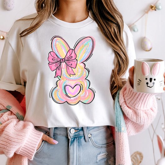 T-shirt Cute Pastel Bunny Bow