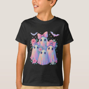 T-shirt Cute Pastel Ghost Boo Crew Floral Correspondant Ha