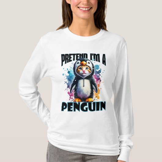 T-shirt Cute Penguin Design de chat pour les créations jou (Devant)
