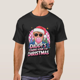 T-shirt Cute Père Noël trump lunettes de soleil rétro Noël