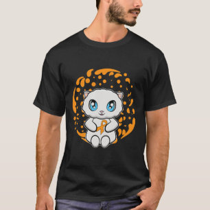 T-shirt Cute Perse Chat Anime Kitten Leukemia Sensibilisat