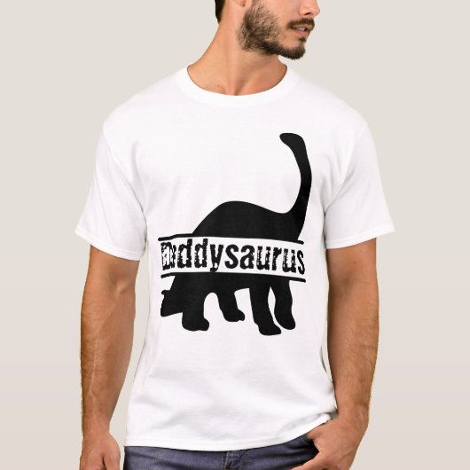 T-shirt Cute Personnalisable Dadysaurus Rex Famille Dinosa (Devant)