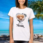 T-shirt Cute Pet Mom Photo Custom Chien<br><div class="desc">Maman de chien ... Surprenez votre maman de chien préférée cette Fête des Mères, Noël ou son anniversaire avec ce super mignon t-shirt personnalisé photo animal de compagnie. Customisez cette chemise de maman chien avec les photos préférées de votre chien, et le nom. Cette chemise pour chien est un must...</div>