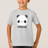 T-shirt Cute petit ours Panda avec nom personnalisé (Devant)